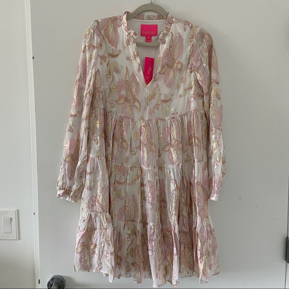 Lilly Pulitzer Sarita Tiered Silk Dress 